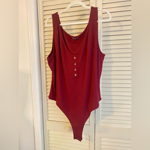 SHEIN Tops - SHEIN burgundy bodysuit Size 4XL